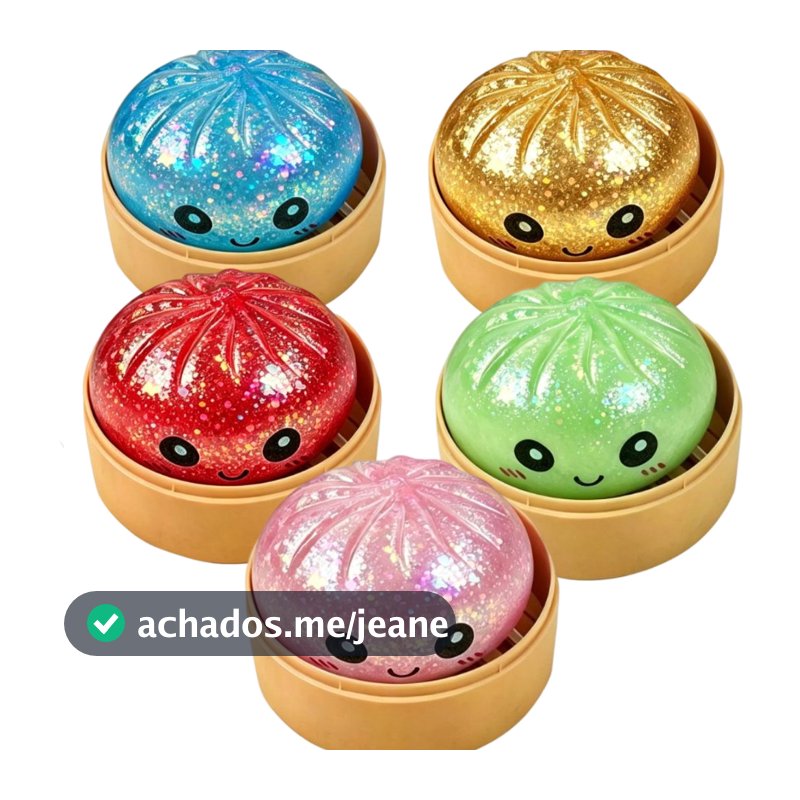 Cor Adorável De 5.5 Cm-Bola De Apertar Pão Cozido No Vapor Dourado : Um Estresse-Alívio Obrigatório-Amado Por Adultos E