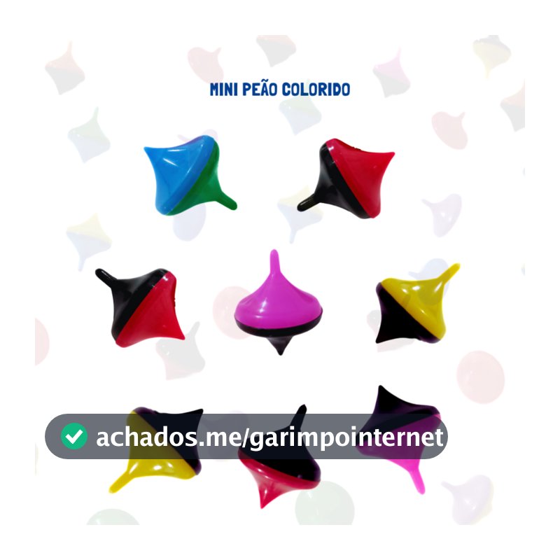 30 Mini Pião Brinquedo Surpresa Kit Festa Criança Lembrancinha Infantil Prenda Quemersse Colorido