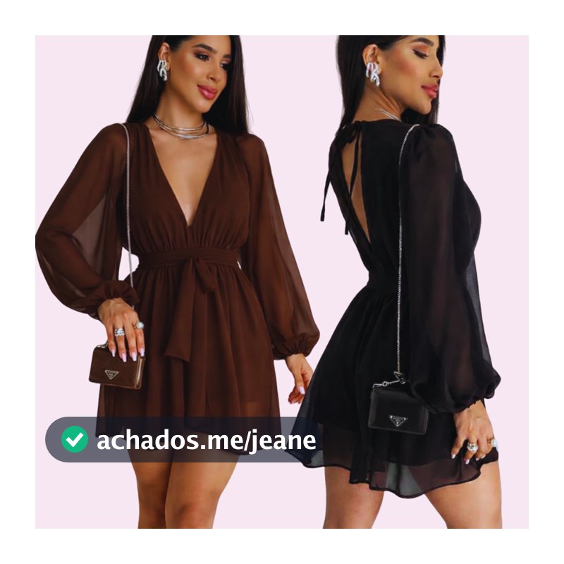 Vestido  Macaquinho Feminino Crepe Fluido Elegante Manga Longa Tamanho Único 36 ao 44