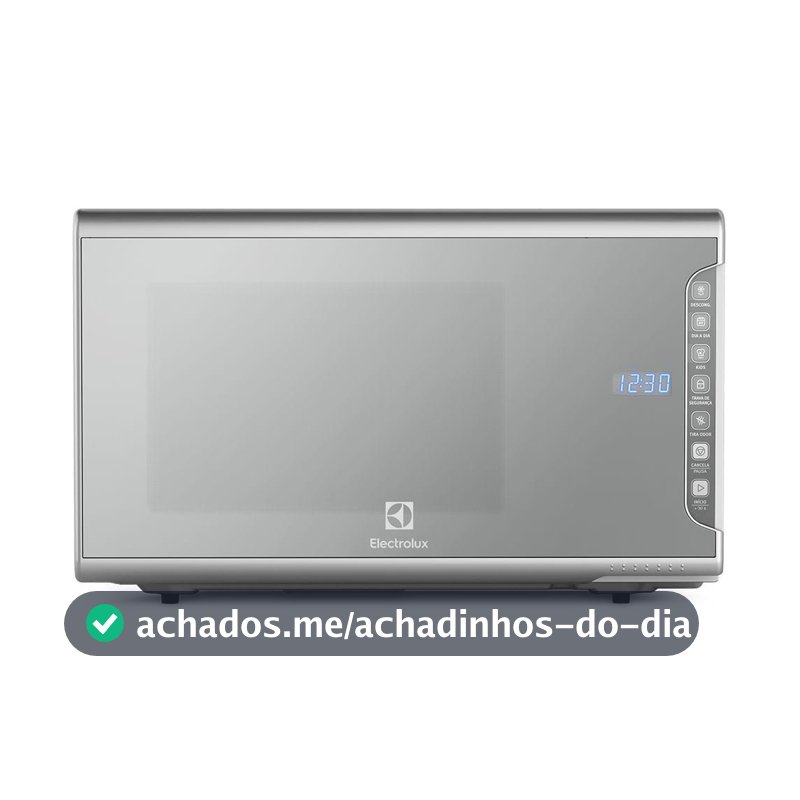 Micro-ondas Electrolux 31L cor Inox Espelhado com Painel Integrado e Função Tira Odor (MI41S)