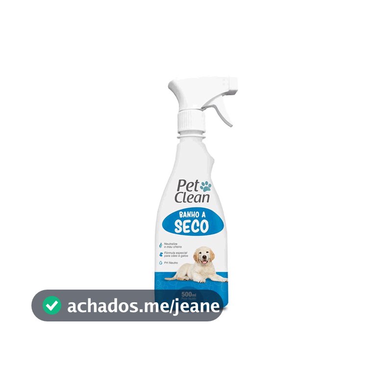 Banho A Seco Liquido Para Cães E Gatos Pet Clean  500ml