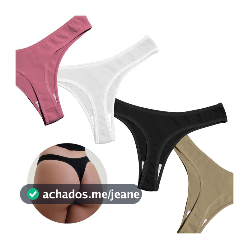 Kit 10 Calcinha Fio Algodão  Conforto Cotton Feminina