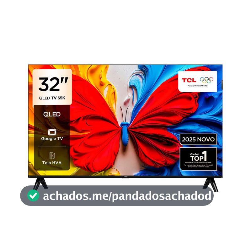 Smart TV 32 Polegadas FHD 32S5K QLED Dolby Audio TCL