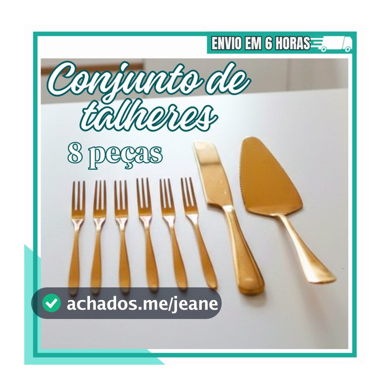 Conjunto de Talheres de Sobremesa, Faca, Espatula e Garfinhos Dourados mesa posta
