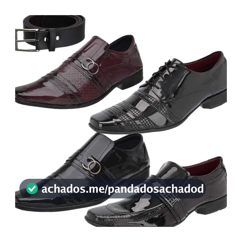 Kit 4 Pares Sapato Social Masculino Moda Evangélica Gospel Mega Oferta