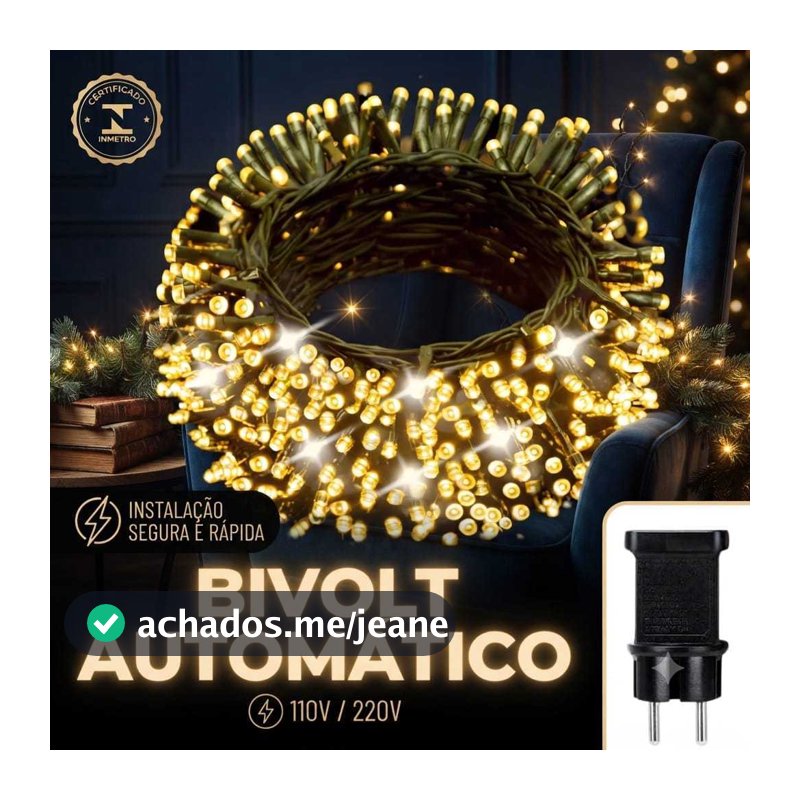 Pisca Cordão Estrobo 50metros 500led Decoração Natal Luxo premium pisca quente/frio/Azul