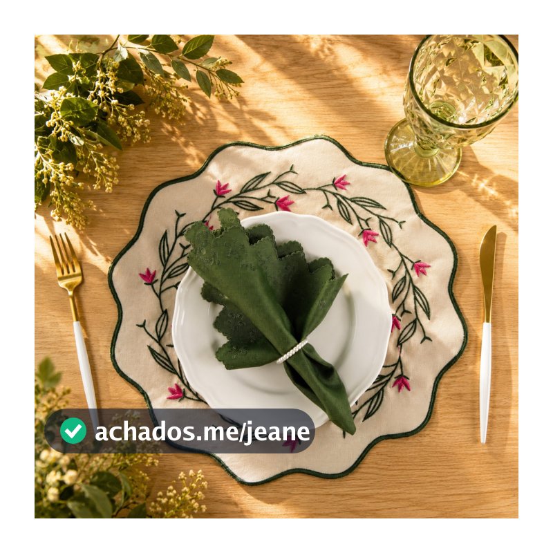 "Kit Americano até 12 Lugares : Sousplats e Guardanapos - Eleve a Elegância e Sofisticação da Sua Mesa !