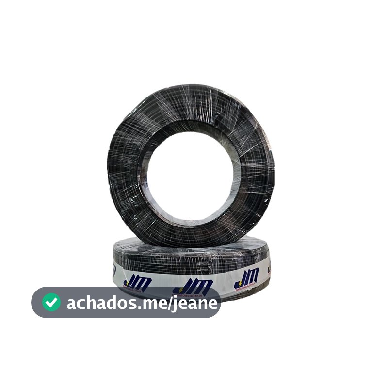 Cabo Paralelo 2x2,5mm (2 vias) Rolo com 100m - Cor Branco ou Preto