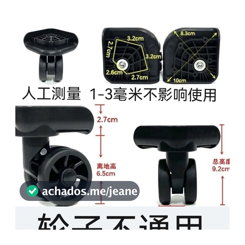 Rodas para malas de viagem, rodízios universais para malas de viagem, rodas giratórias de PC para malas de viagem.