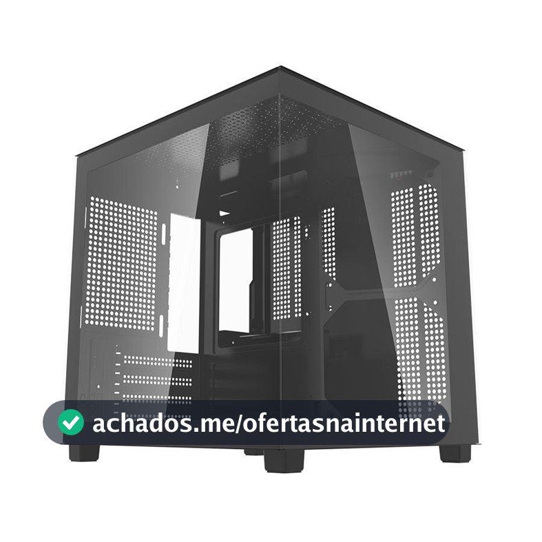 Gabinete Gamer Aquário Aigo Apollo A275, Mini-Tower, Lateral de Vidro, Preto, AC-A275-B-HQ1