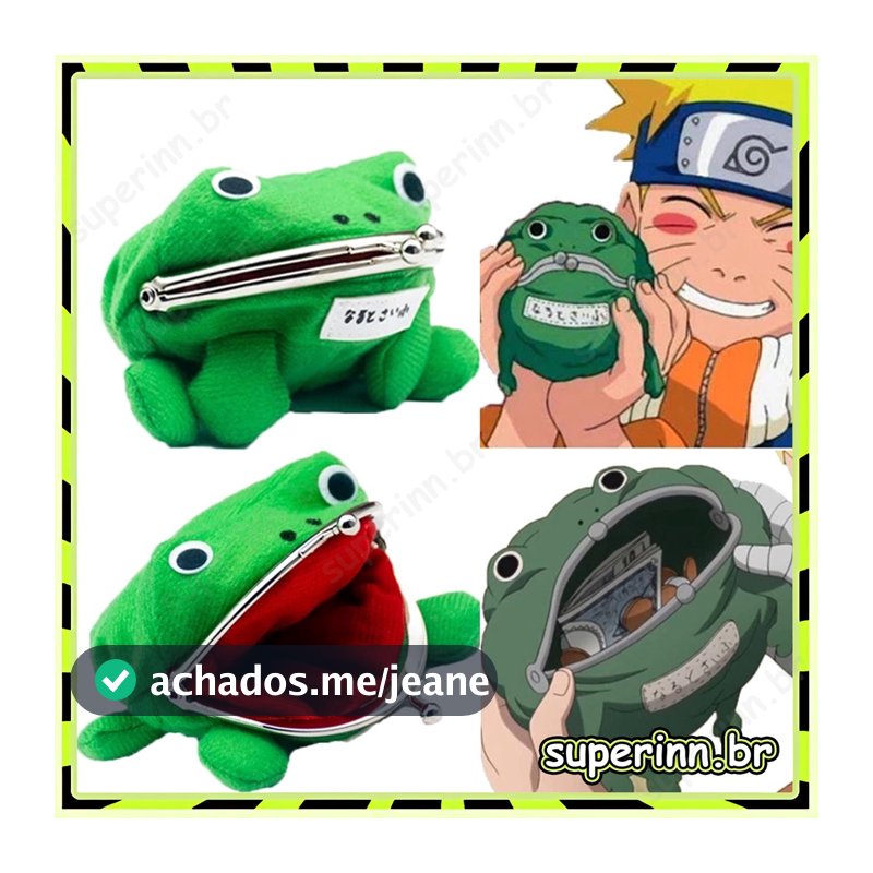 Sapo Naruto Uzumaki Bolsa Porta Moeda Bolsinha Shippuden/ Porta-Moda De Sapo Do Anime Naruto