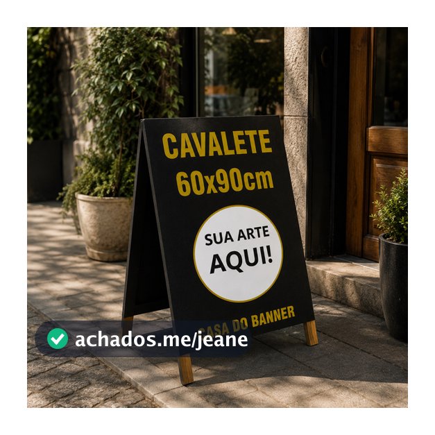 Placa Cavalete Publicidade Arte Grátis Personalizado - dois lados Lona Impressa