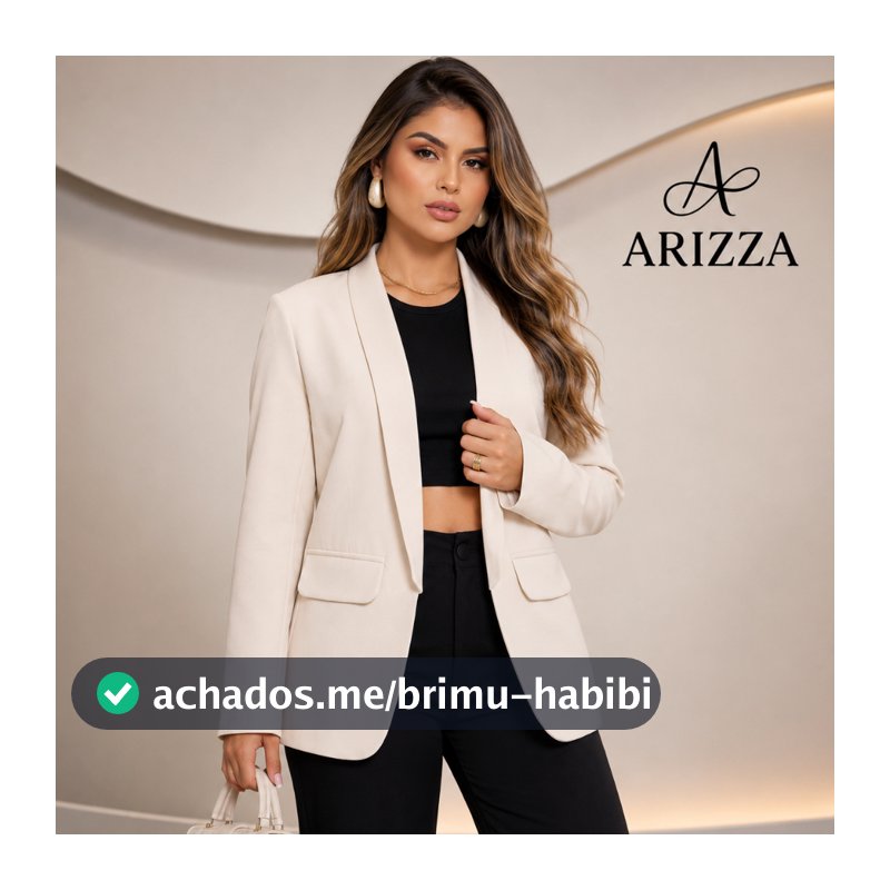 Blazer Feminino Alfaiataria Max | Alongado, Manga Longa, Casual e Elegante P ao GG Max Blazer Social Elegante