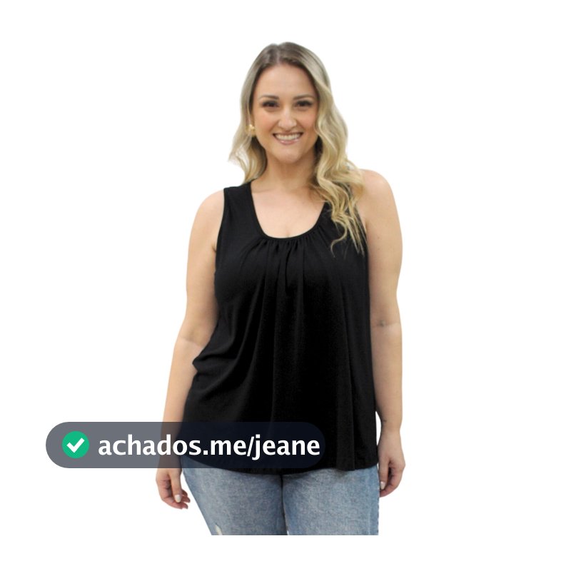 Regata Bata Soltinha Franzida No Decote Blusinha  Viscolycra Feminina