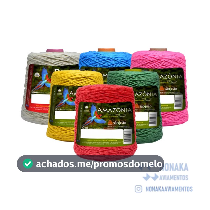 Barbantes Amazônia - 2kg São João - Fios 6 ou 8, Cores Diversas