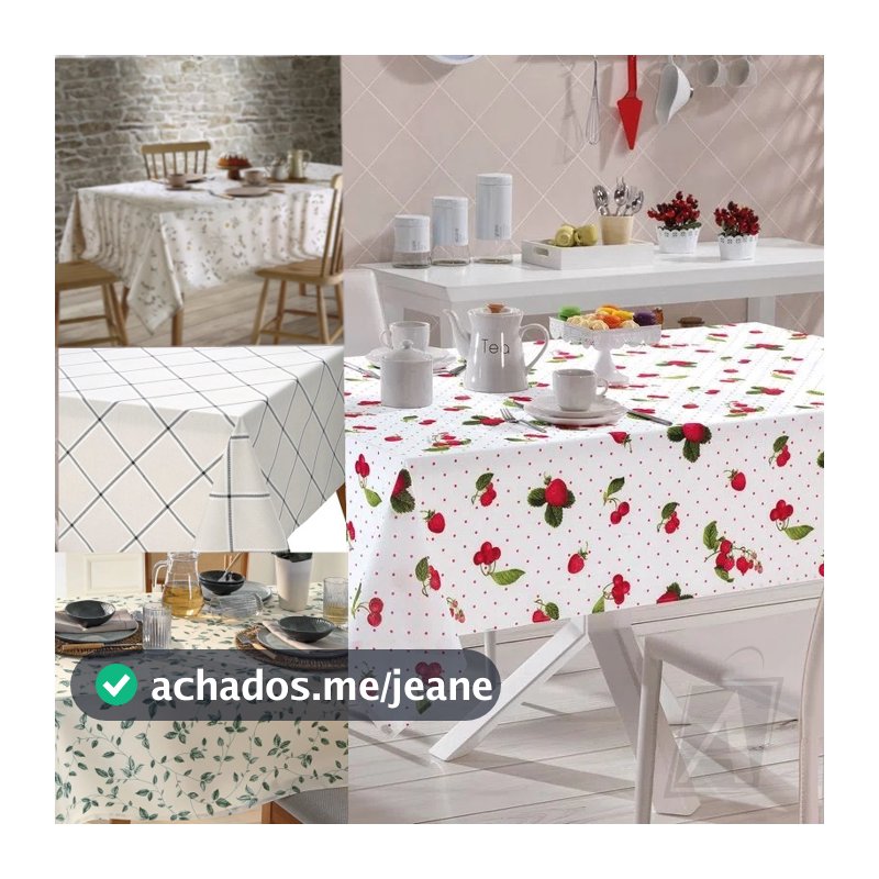 Toalha De Mesa Dohler 4 Lugares Limpa Fácil Clean Athenas Estampada 1,40Mx1,40M Quadrada