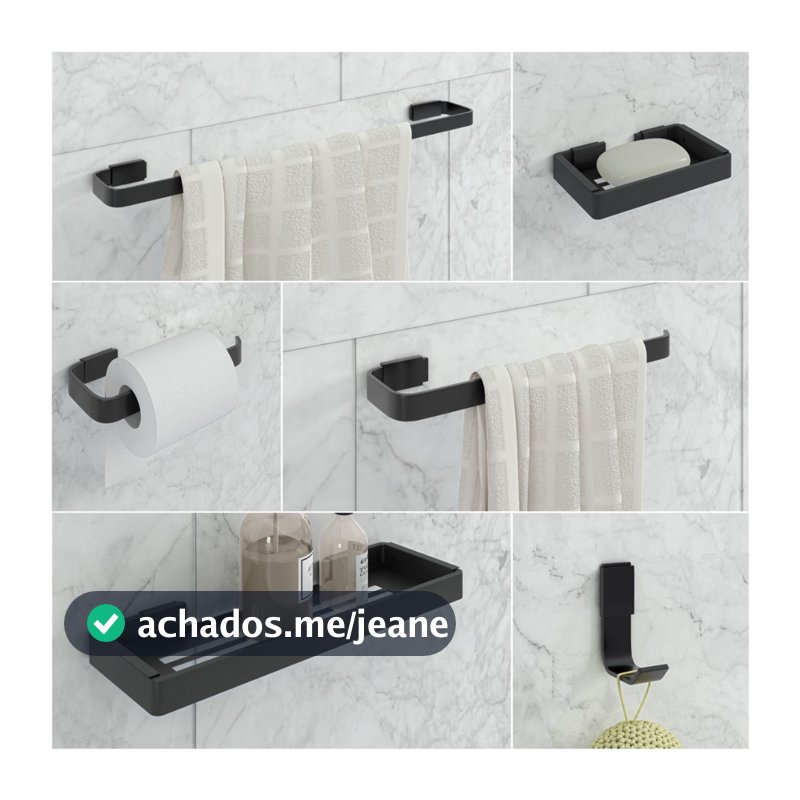 Kit De Acessórios Para Banheiro 6 Peças Linha Stander Varias Cores