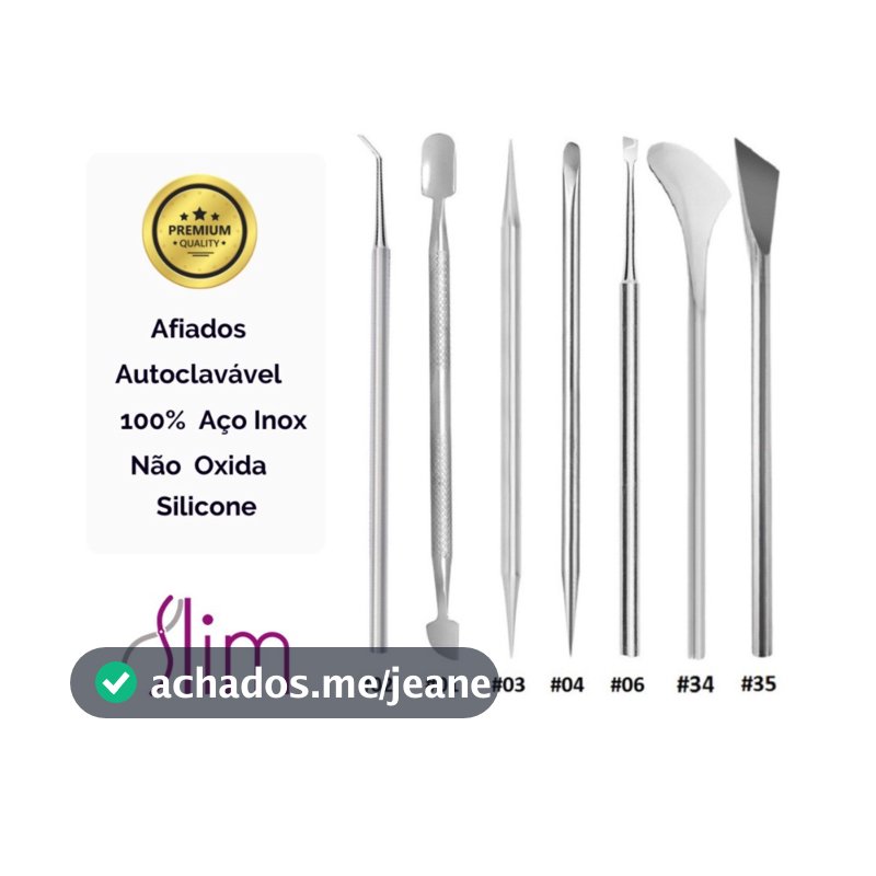 Kit Cutelaria Pedicure Profissional Instrumentos 7 Peças Inox Slim - Promoção