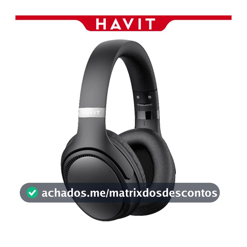 Fone De Ouvido Sem Fio HAVIT H630BT Headphone Gamer Bluetooth 5.3 Multiponto On-ear 3D 55h ENC