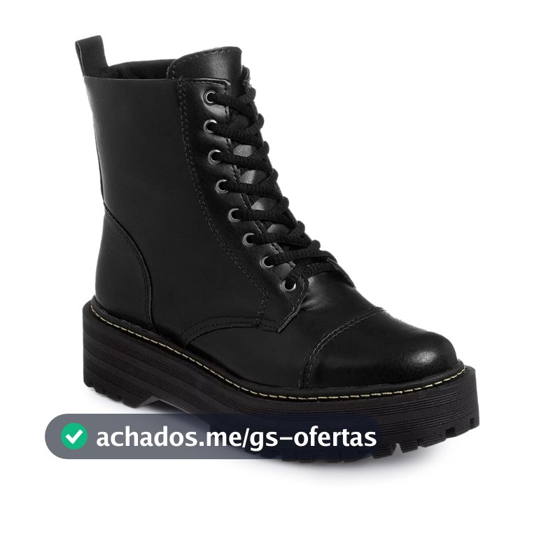 Bota Feminina Lumiss Coturno Tratorado Cano Curto Plataforma Retro Blogueira Confort