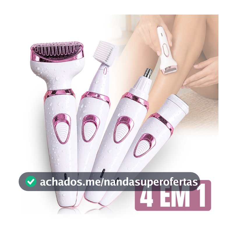 Depilador Elétrico Feminino 4 Em 1 Aparador De Pelos Facial Corporal Portátil Usb Eps-9338