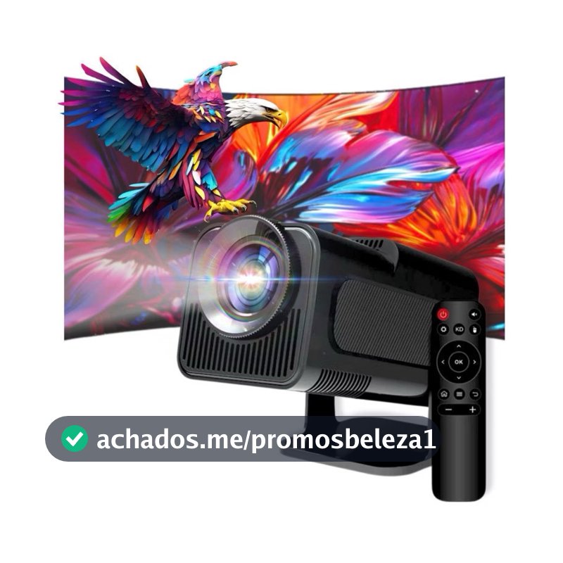 Mini Projetor HY320 Portátil Full HD 1080p | Compatível 4K, Bluetooth, HDMI, USB | Cinema em Casa com Alto-Falante Integ