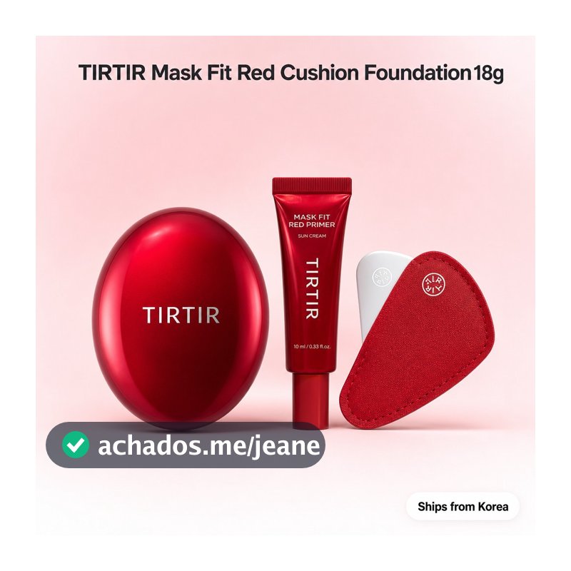 TIRTIR Mask Fit Red Cushion Foundation 18g - Cobertura Duradoura Maquiagem Coreano