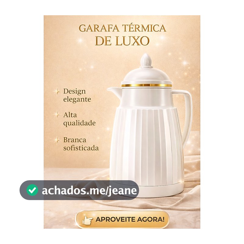 Garrafa Térmica Preta para Mesa e Decoração