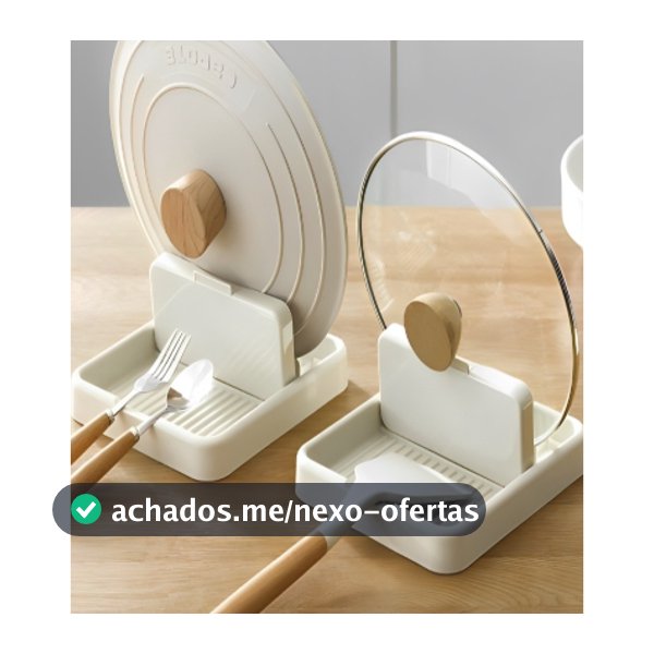 Descanso De Panela Suporte Tampas De Panelas Talheres E Acessórios Organizador Porta Tempero Cozinha