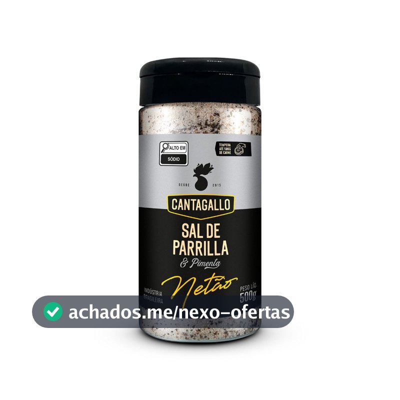 Sal de Parrilla e Pimenta Netão CantaGallo 500g - Tempero Completo para Carne e Grelhados