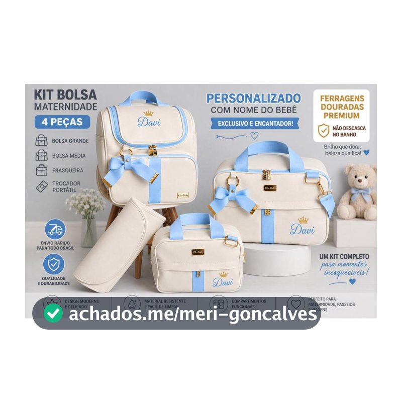 kit bolsas Maternidade Menina/Menino