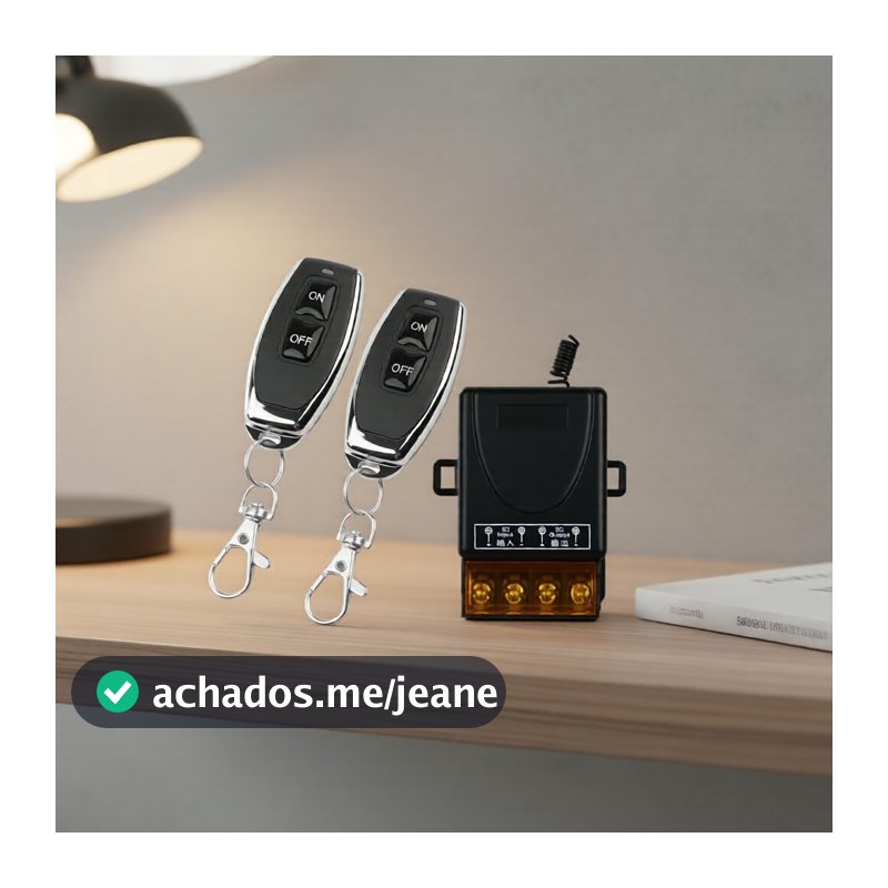 Módulo de Relé RF de 433 MHz, 1 Canal, AC 110V/220V, Receptor e Transmissor Sem Fio