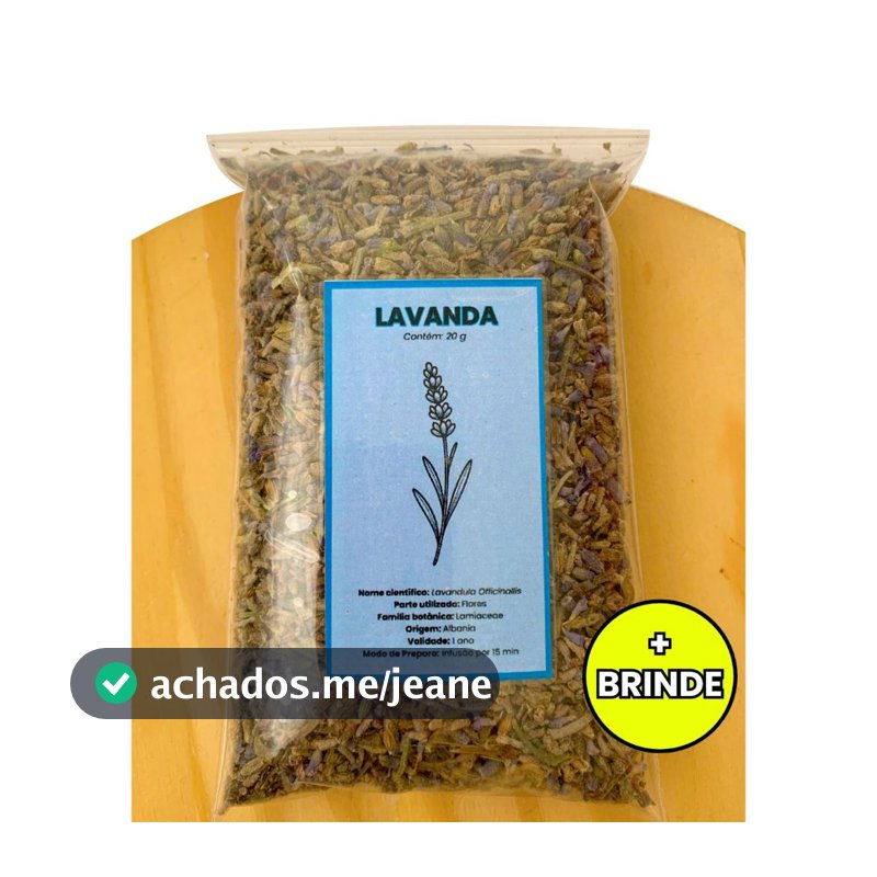 Lavanda (Alfazema Azul) Importada Albânia - Lavandula Officinallis 20g