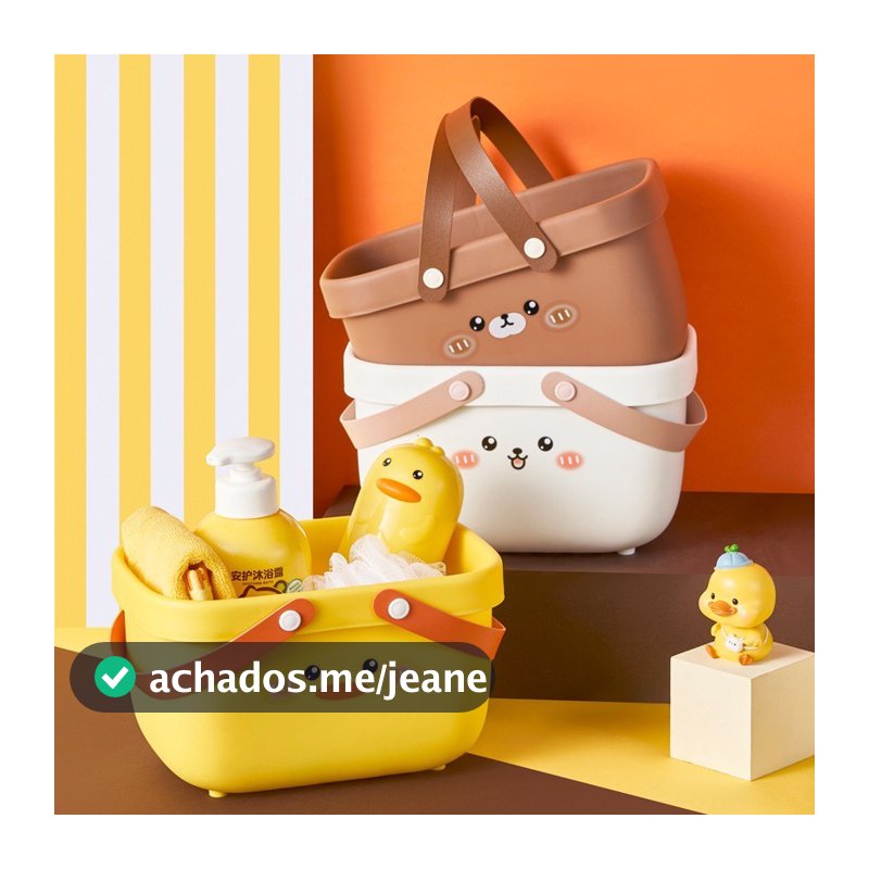 Cesto Multifuncional Decorado Perfeito Para Itens de Banho