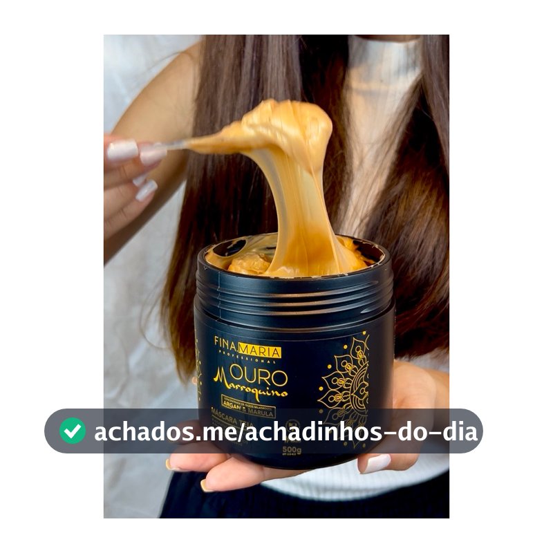 MEGA HIDRATAÇÃO OURO MARROQUINO EFEITO TEIA | ANTIFRIZZ | ÓLEOS MILAGROSOS | FINA MARIA PROFESSIONAL