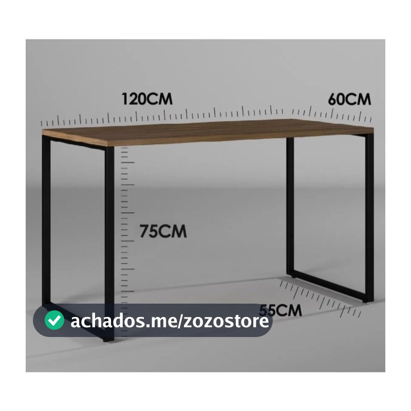 Escrivaninha de Escritório Industrial Mesa Computador 120 - Modelos disponeis