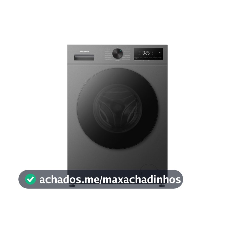 Lava e Seca Hisense 11kg Wd1i11 Compacta Fit e Função Steam Inverter Titânio