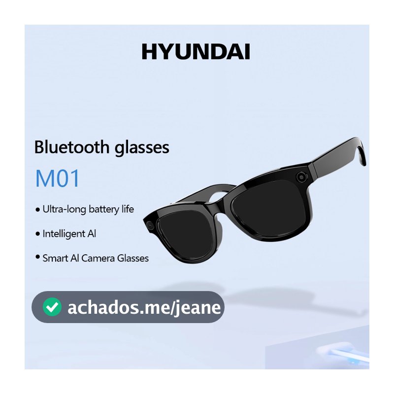 Hyundai M01 AI Óculos Inteligentes HD Tradução Inteligente Reconhecimento De Imagem 5MP Câmera Foto Vídeo 32GB Armazenam