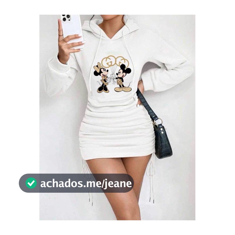 Vestido moletom flanelado coleção inverno feminino