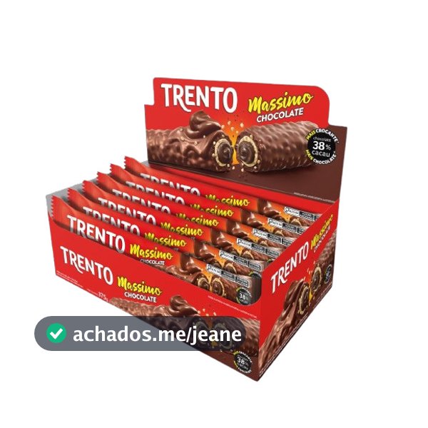 Chocolate Trento Massimo Chocolate 38% Com 15 Unidades De 25g