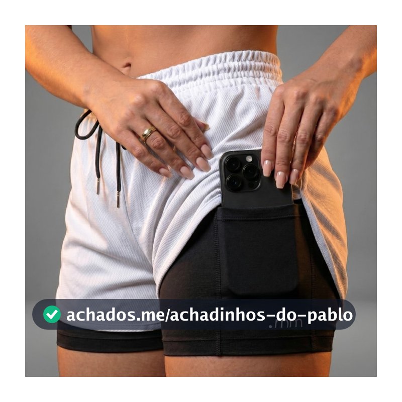 Short Duplo Feminino 2 em 1 Academia Bermuda Compressão com Bolso Dry Fit Corrida Treino