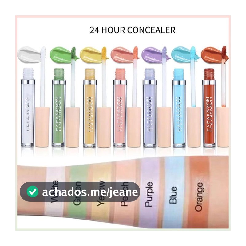 Creme De Base ME , Corretivo Líquido De Cobertura Total De 2.5ML Colorido Para Maquiagem Facial Com Tom De Pele Uniforme
