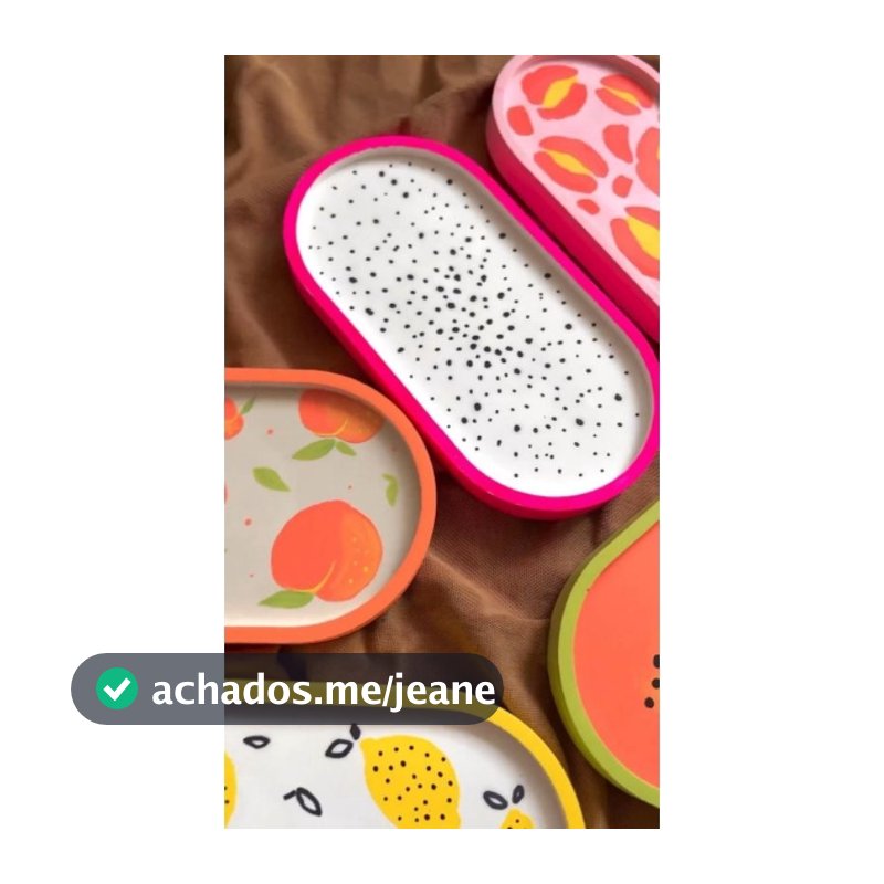 Bandeja decorativa pitaya Artesanal