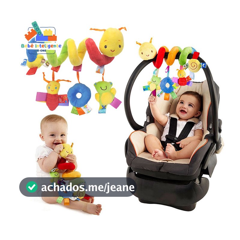 Brinquedos para Bebê Educativo Sensorial-Móbile Berço e Carrinho com Pelúcia Macia-Colorido,Seguro,Brinquedo acalmante