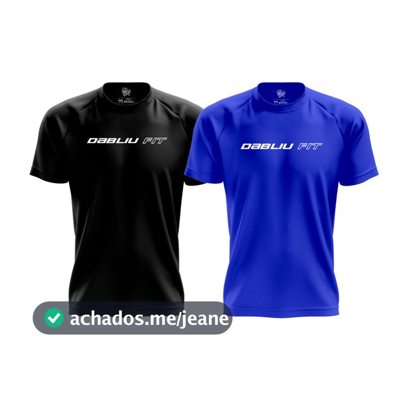 Kit 2 Camisetas Dry Fit Musculação Coleção Basic Fit Proteção Uv 35+ Dabliu Fit Academia