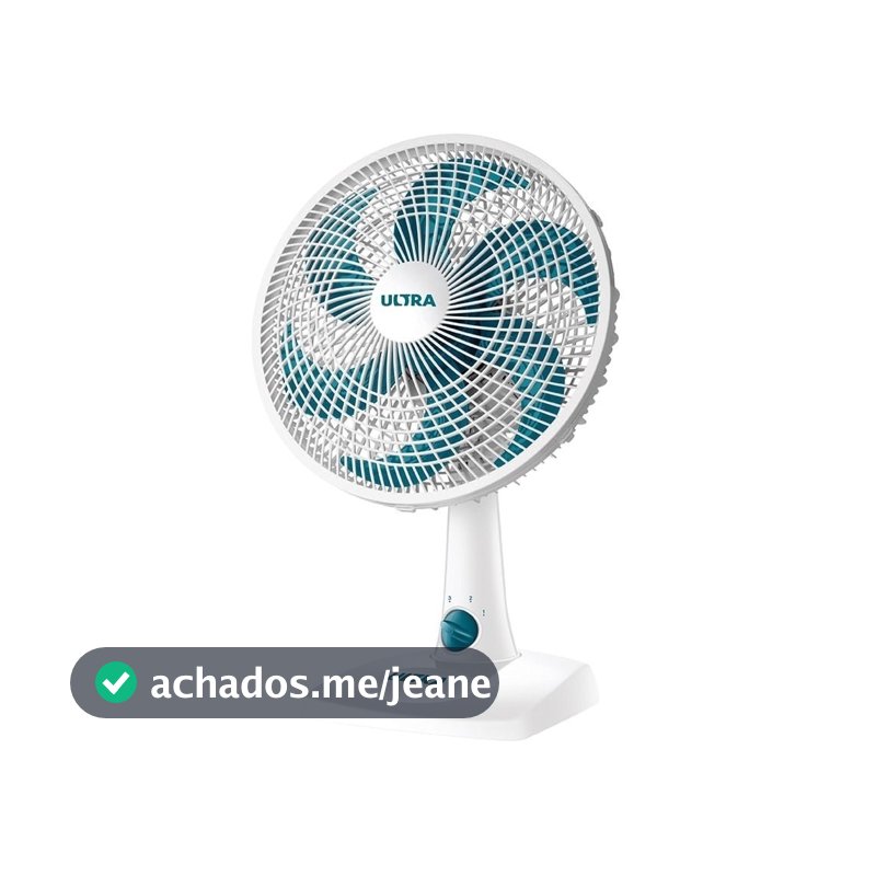 Ventilador de Mesa Mondial ULTRA V-30, 30 cm, 3 Velocidades, Branco e Azul