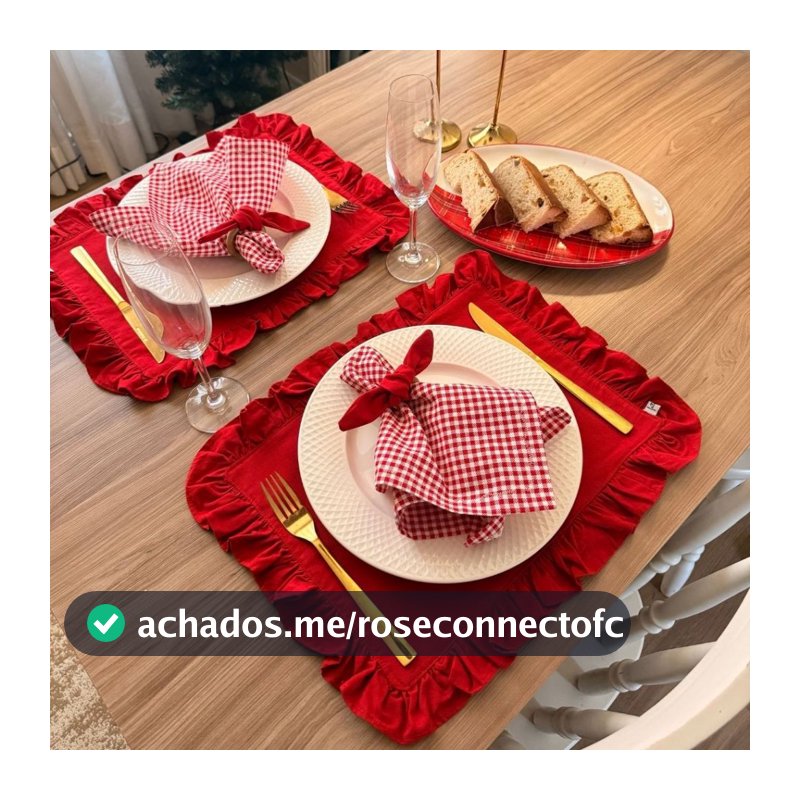 COLEÇÃO DE NATAL KITS JOGOS AMERICANOS COMPLETOS COM GUARDANAPOS E PORTA GUARDANAPOS, ELEGANTE, MESA POSTA TENDENCIA