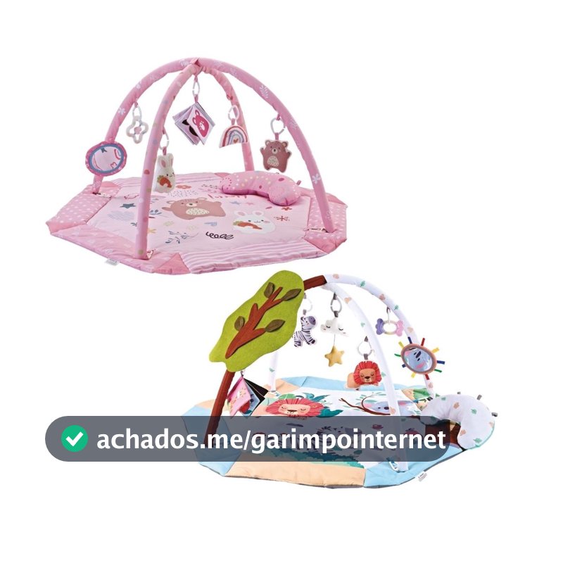 Tapete De Atividade Bebê Cercado Ginásio Interativo 4x1 Brinquedo Sensorial Holiday Maxi Baby