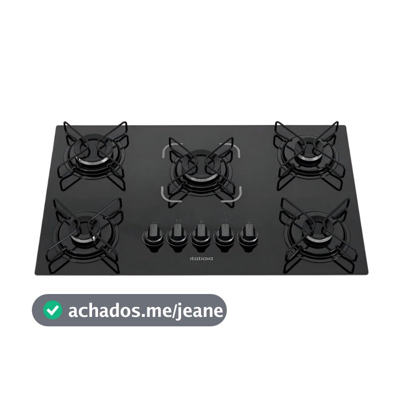 Cooktop Itatiaia Essencial Completo 5 Queimadores Preto 127/220V