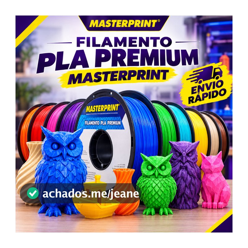 Filamento MasterPrint PLA - 1Kg 1.75mm Biodegradável para Impressora 3D Envio Rápido